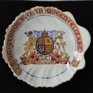 Coronation of King George VI & Queen Elizabeth 1937 Scallop Edge Trinket Dish